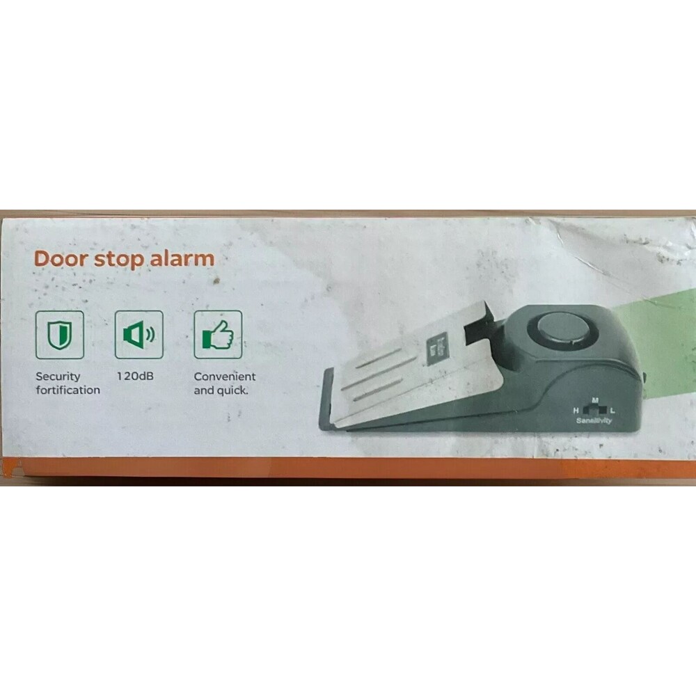 ZZRUI Portable Door Stop Alarm 120dB HH-MD001 Travel Home Security System NEW